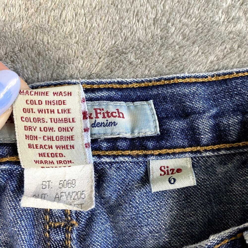 VTG Abercrombie and Fitch Size 6 Mini Denim Skirt Made in US - Picture 7 of 8